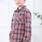 Sangtree Boys Long Sleeves Flannel Plaid Button Down Shirt Tops Pink Plaid, 12-18 Months = Tag 80