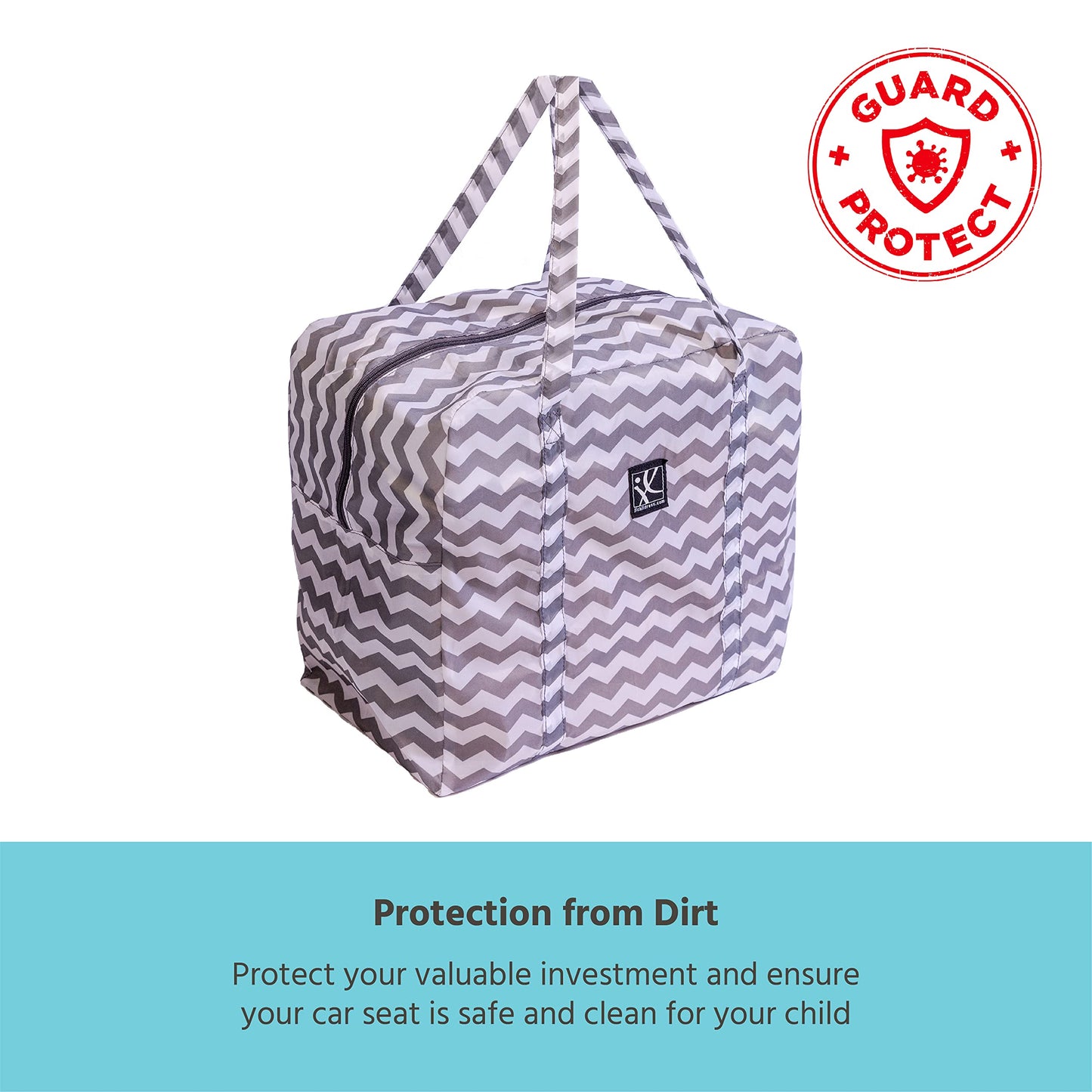 J.L. Childress Go-Go Travel Bag For Backless Booster Seats And Compact Strollers - Fits Gb Pockit And Babyzen Yoyo - Booster Sea