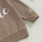First Birthday Boy Outfit Baby Boy Crewneck Sweatshirt One Year 1St Birthday Outfit Cute Fall Winter Clothes (A-Coffee, 12-18 Mo