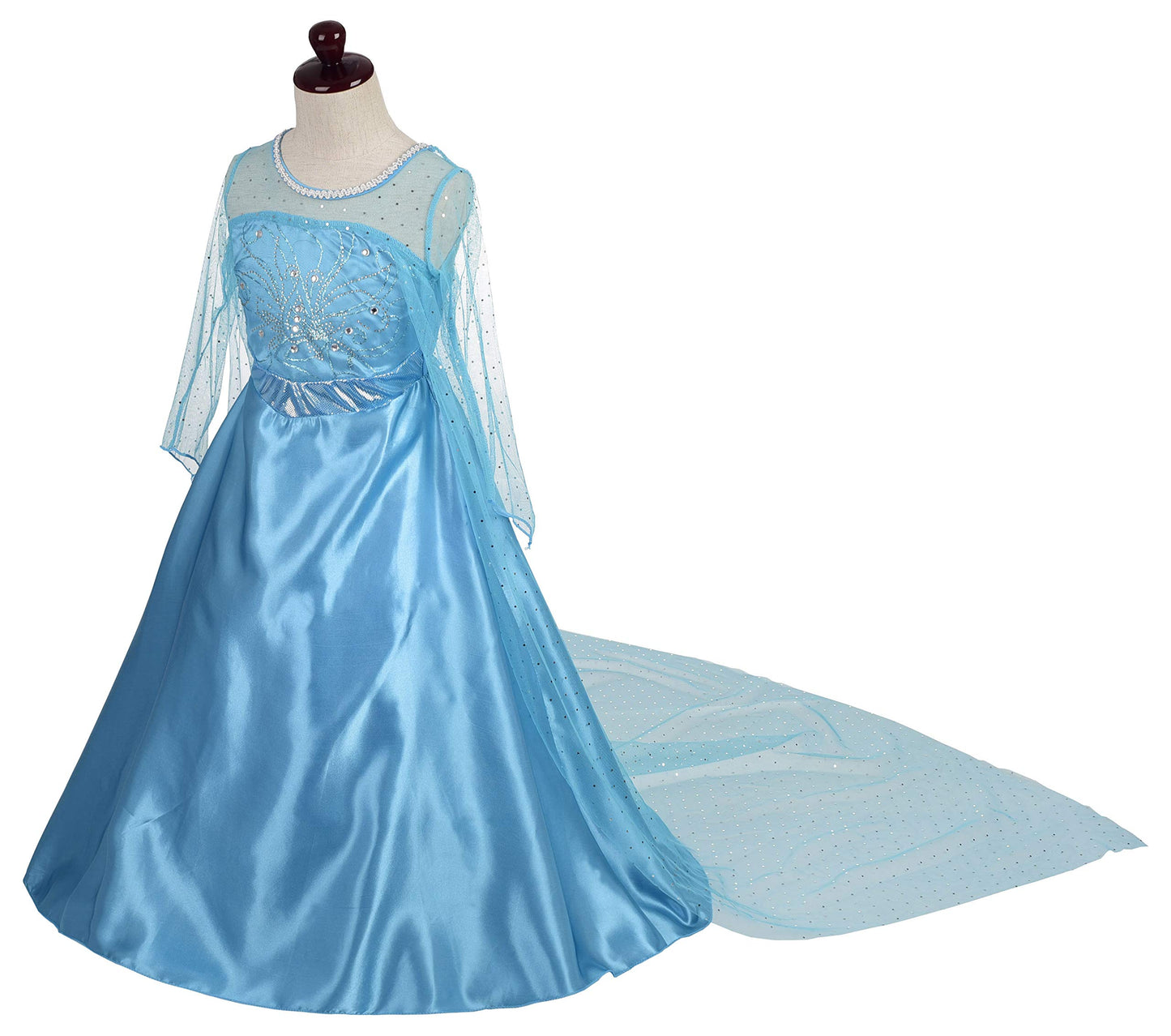 Dressy Daisy Little Girls Ice Princess Costumes Birthday Halloween Christmas Fancy Dress Up With Long Train Size 6X-8 Style G