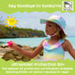 Flap Happy Baby Girls Upf 50+ Summer Splash Swim Sun Hat, Kohala, Medium Us