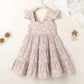 Younger Tree Toddler Baby Girl Dress Summer Outfits Floral Flutter Sleeve Smocked Dress Kids Causal Boho Dresses Clothes (7-8T,