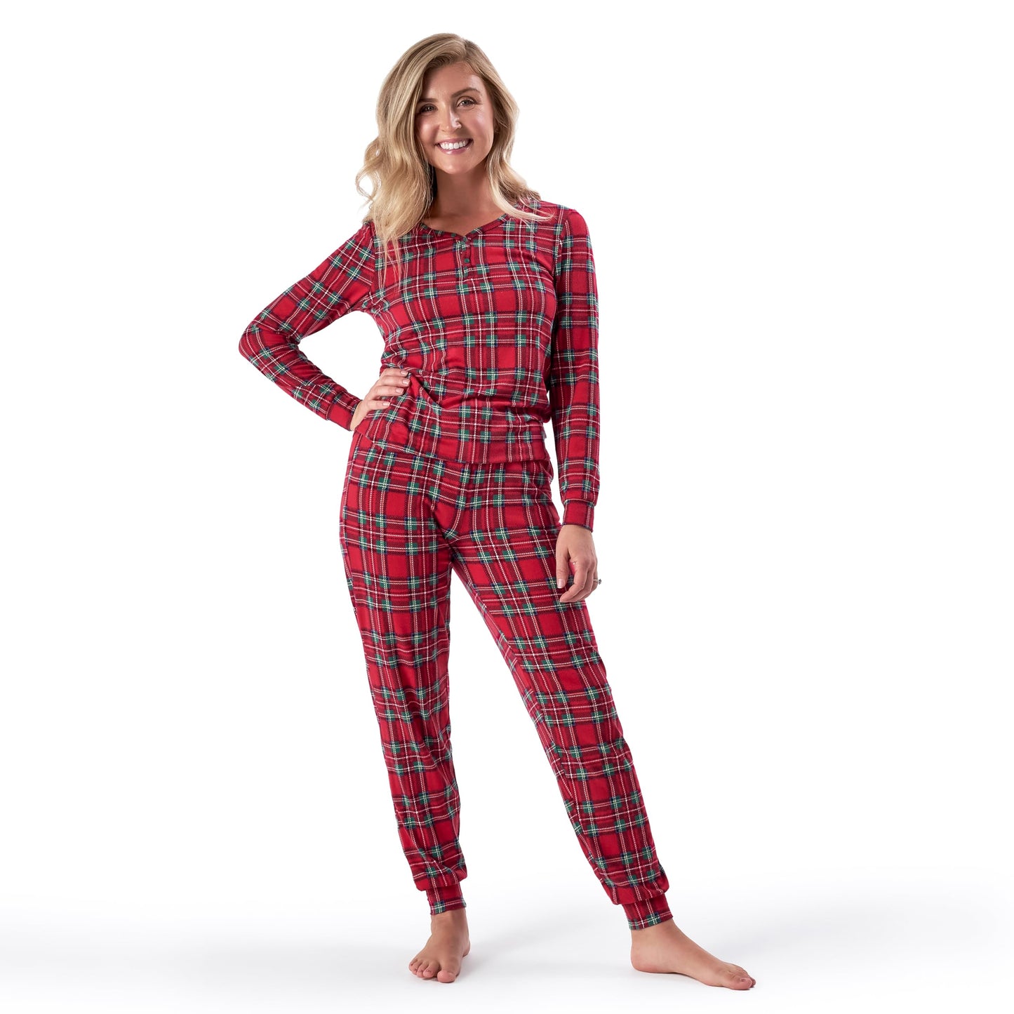 Gerber Unisex Baby Kid 2-Piece Holiday Family Matching Pajamas, Red Stewart Plaid