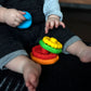 Baby Einstein Stack & Teethe Multi-Textured Easy-to-Grasp 5-Piece Teether Toy Set, Ages 3 Months +