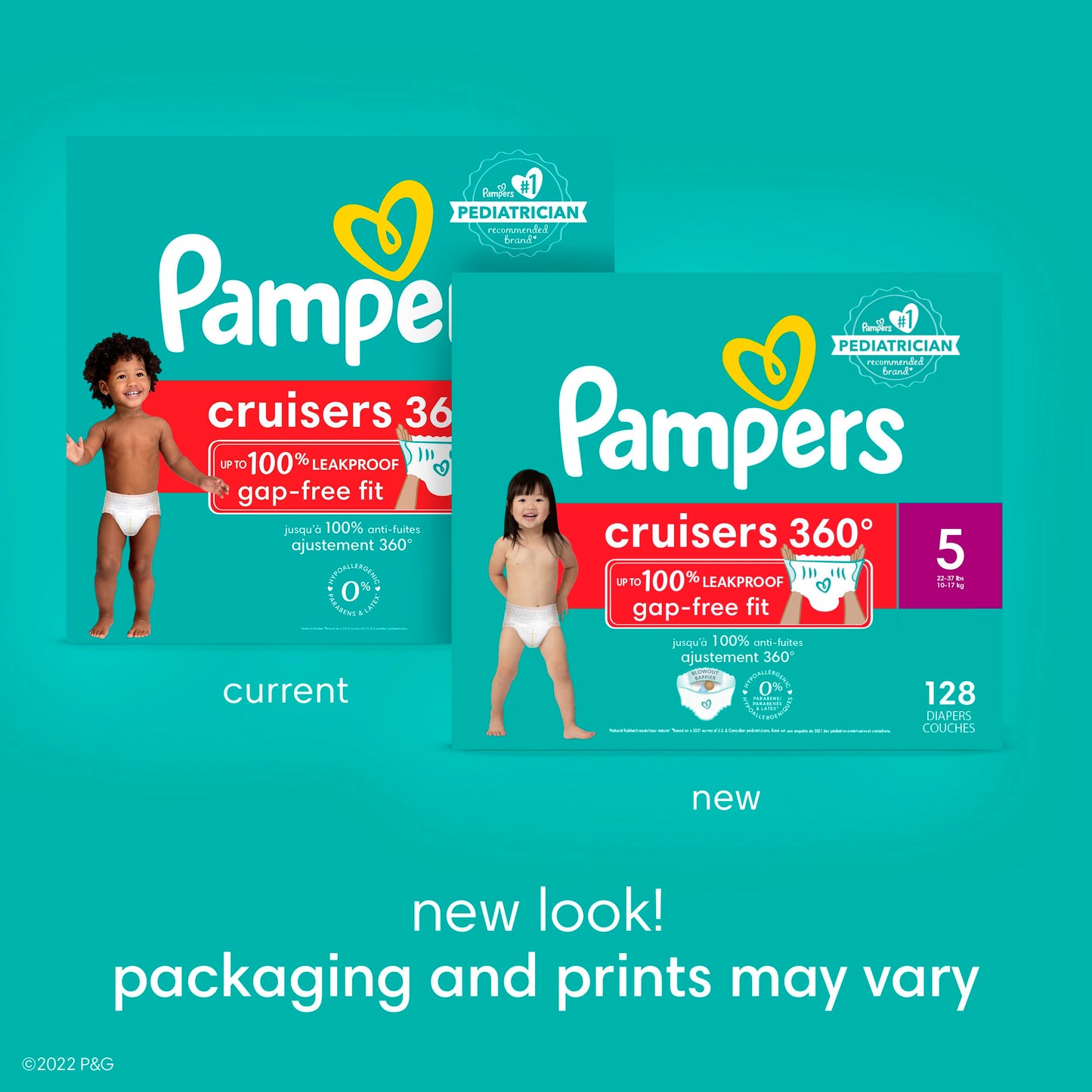 Pampers Diapers - Cruisers 360 - Size 4, 21 Count, Babyproof Up To 100% Leakproof Pull-On Diaper