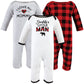 Hudson Baby Girls Unisex Cotton Coveralls, Buffalo Plaid Family, 3-6 Months, Buffalo Plaid Family, 3-6 Months Us