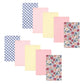 Hudson Baby Unisex Baby Cotton Flannel Burp Cloths, Pink Blue Pretty Floral 10 Pack, One Size