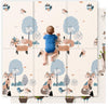 UANLAUO Foam Play Mat for Baby - Foldable Play Mats for Floor 59 x 59 Thick Foam Mats for Kids Reversible Educational Crawling M