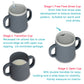 Tum Tum 3 Way Baby Trainer Cup, Designed With Feeding Specialist, 180Ml (Grey)