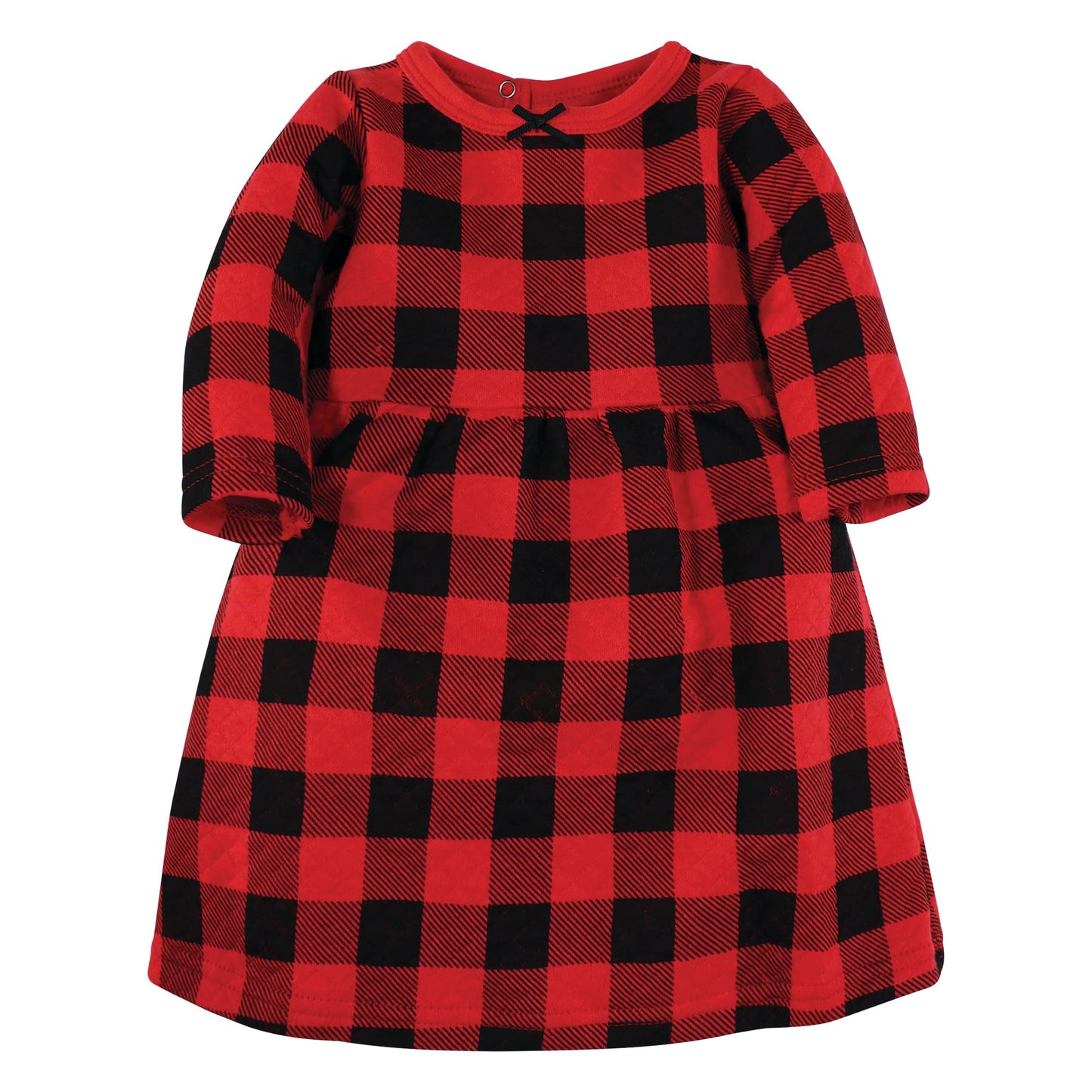 Hudson Baby Girls' Cotton Dresses, Buffalo Plaid Leopard, 2T