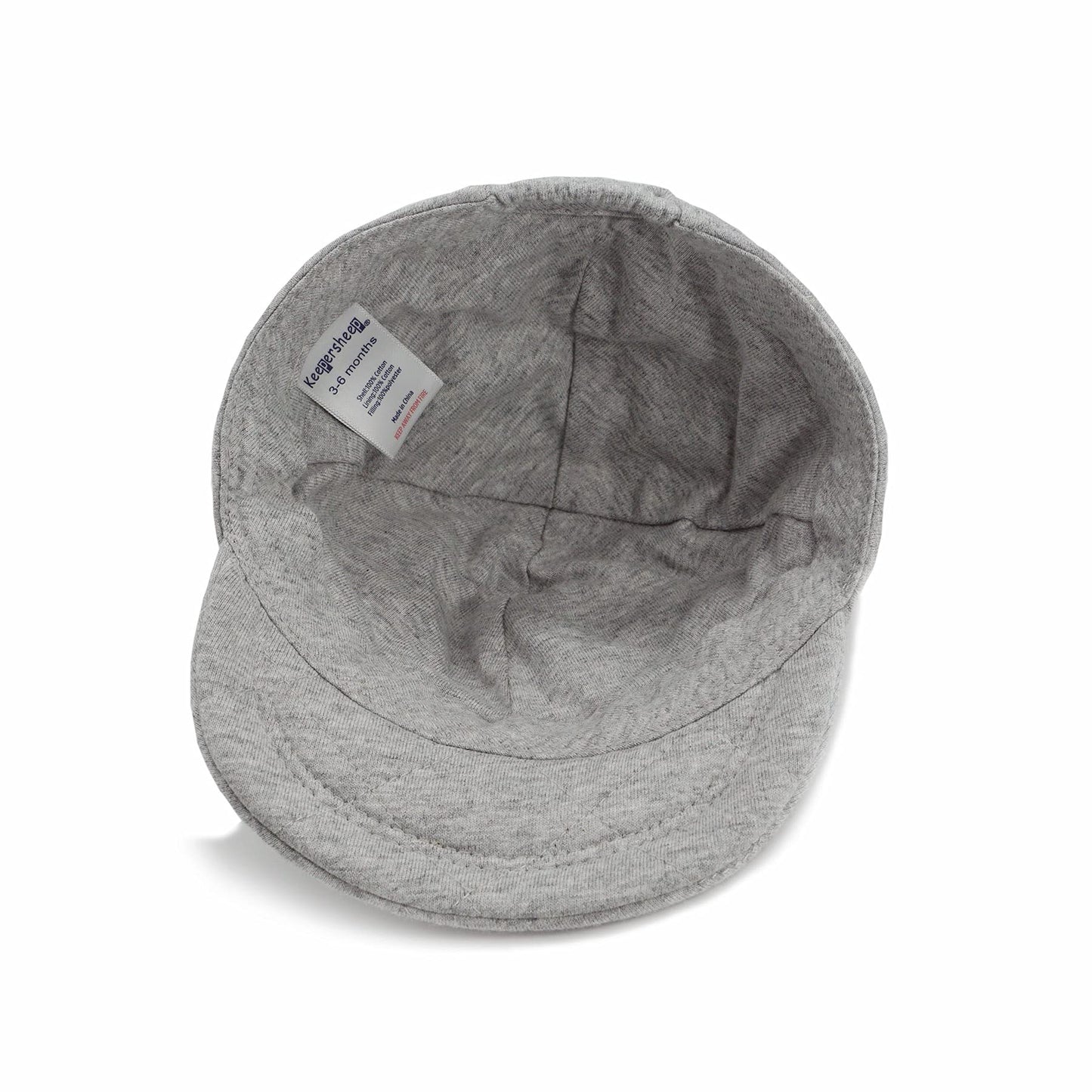 Keepersheep Baby Baseball Cap Infant Sun Hat, Infant Toddler Kids Baseball Cap (6-12 Months, Quilted Grey-New Size)