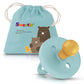 Sweetie Rubber Pacifier Natural Rubber Pacifier Rounded (Turquoise, 0-6 Month)
