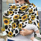 Ledback Novelty Cow Sunflower Print Stretchy Car Seat Cover For Babies,Nursing Cover Breastfeeding Cover,Soft Breathable Baby Ca
