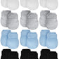 Newcotte 12 Pairs Adjustable Preemie Baby Mittens No Scratch Newborn Cotton Breathable Gloves Warm Mitts For Boys Kids(Fresh Col