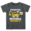 Funnycokid Big Brother Shirt 3T 2T Backhoe Loader Construction Digging It Big Bro Short Sleeve Blue Big Brother Toddler T Shirt