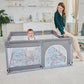 Todale Baby Playpen 50     50    Gray Playpen For Babies And Toddlers, Safe & Sturdy, Small Baby Play Yard With Anti-Slip Base &