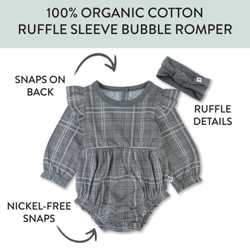 Honestbaby Multipack Short Romper Sets And Dresses 100% Organic Cotton For Infant Baby And Toddler Boys, Girls, Unisex, Gray Pla