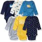 Gerber Baby Boys 6-Pack Long-Sleeve Onesies Bodysuit, Fox, 0-3 Months