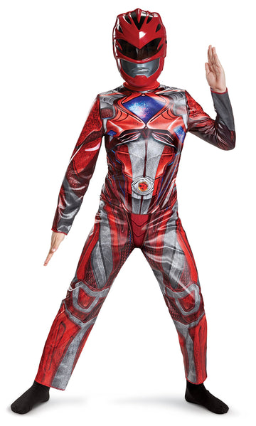 Disguise Red Power Rangers Costume for Kids. Official Licensed Power Ranger Classic Movie Red Ranger Suit with Mask for Boys & G