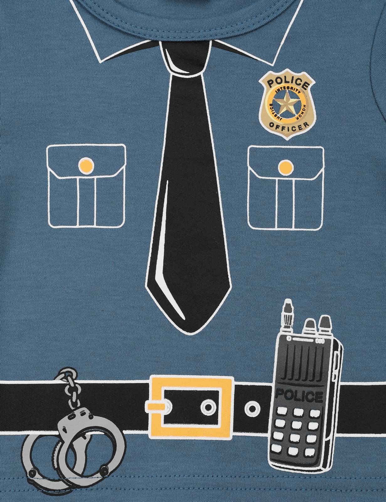 Cosland Toddler Boys Police Officer Costume Halloween Outfit, Blue, 18-24 Months