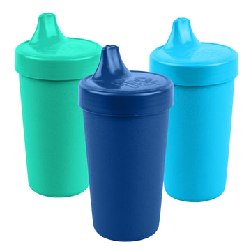 Re-Play Made In Usa 10 Oz. Sippy Cups For Toddlers, Set Of 3 - Reusable Spill Proof Cups For Kids, Dishwasher/Microwave Safe - H
