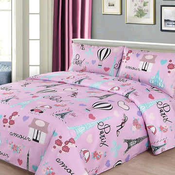Sapphire Home 8 Piece Poodle Full Bedding Set For Girls, Bed In A Bag, Kids Comforter Set With Bed Sheets, Pillow Case, Toddler
