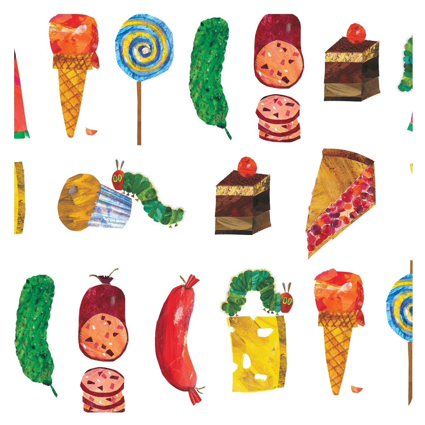 Bapronbaby Eric Carle Food Parade Splash Mat - Waterproof Catch-All For Under High Chairs, Floors, Tables, Playtime Or Arts & Cr