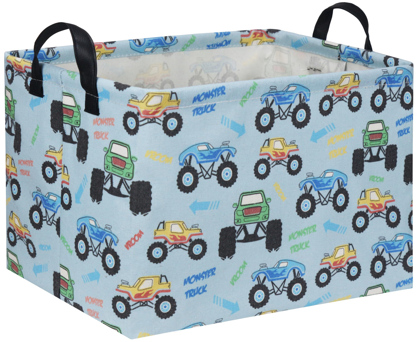 Ddbasket Rectangular Monster Truck Basket Kids Gift Basket Empty Baby Basket For Boys Toy Storage Basket Organizer Bin Box Monst