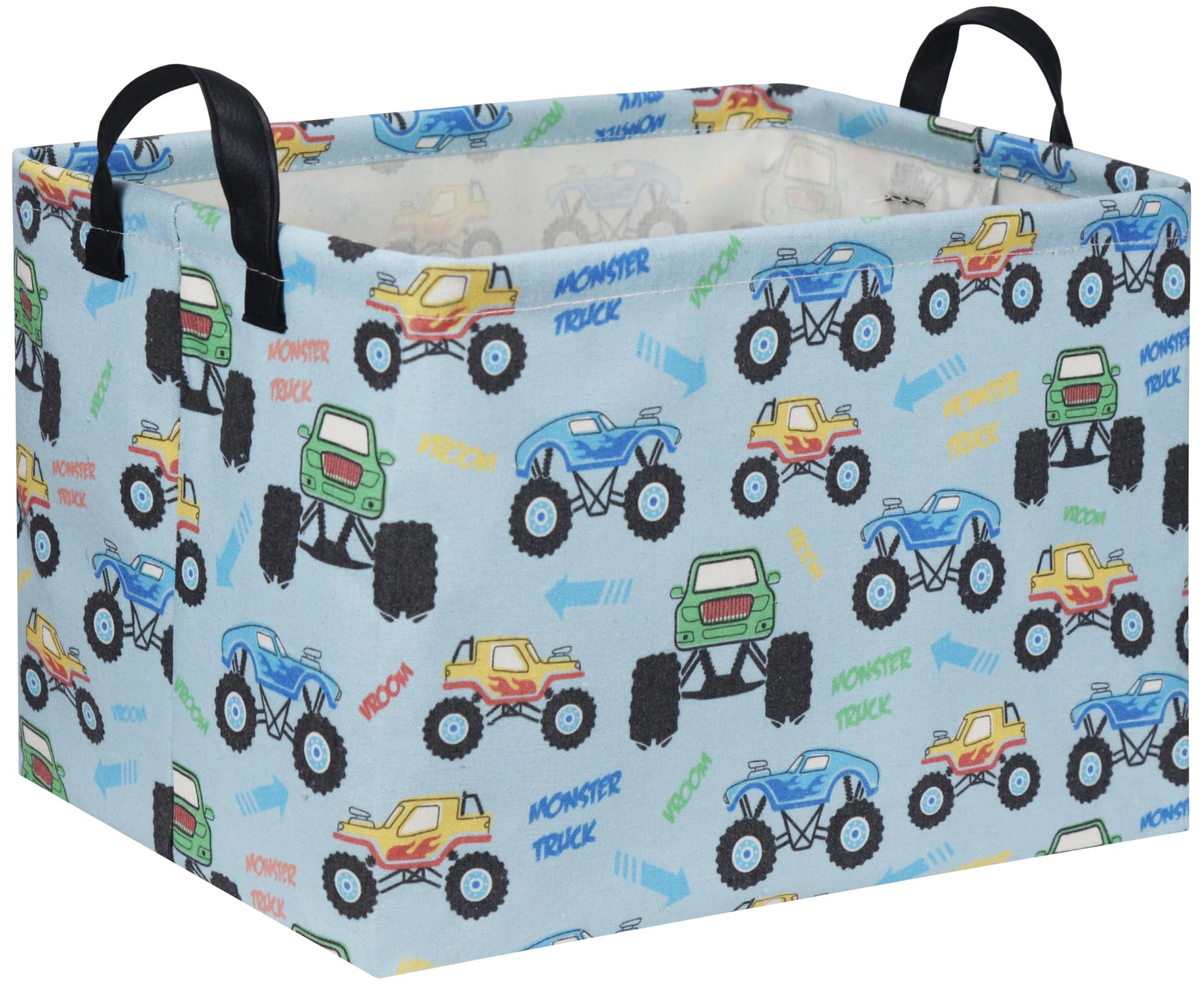 Ddbasket Rectangular Monster Truck Basket Kids Gift Basket Empty Baby Basket For Boys Toy Storage Basket Organizer Bin Box Monst
