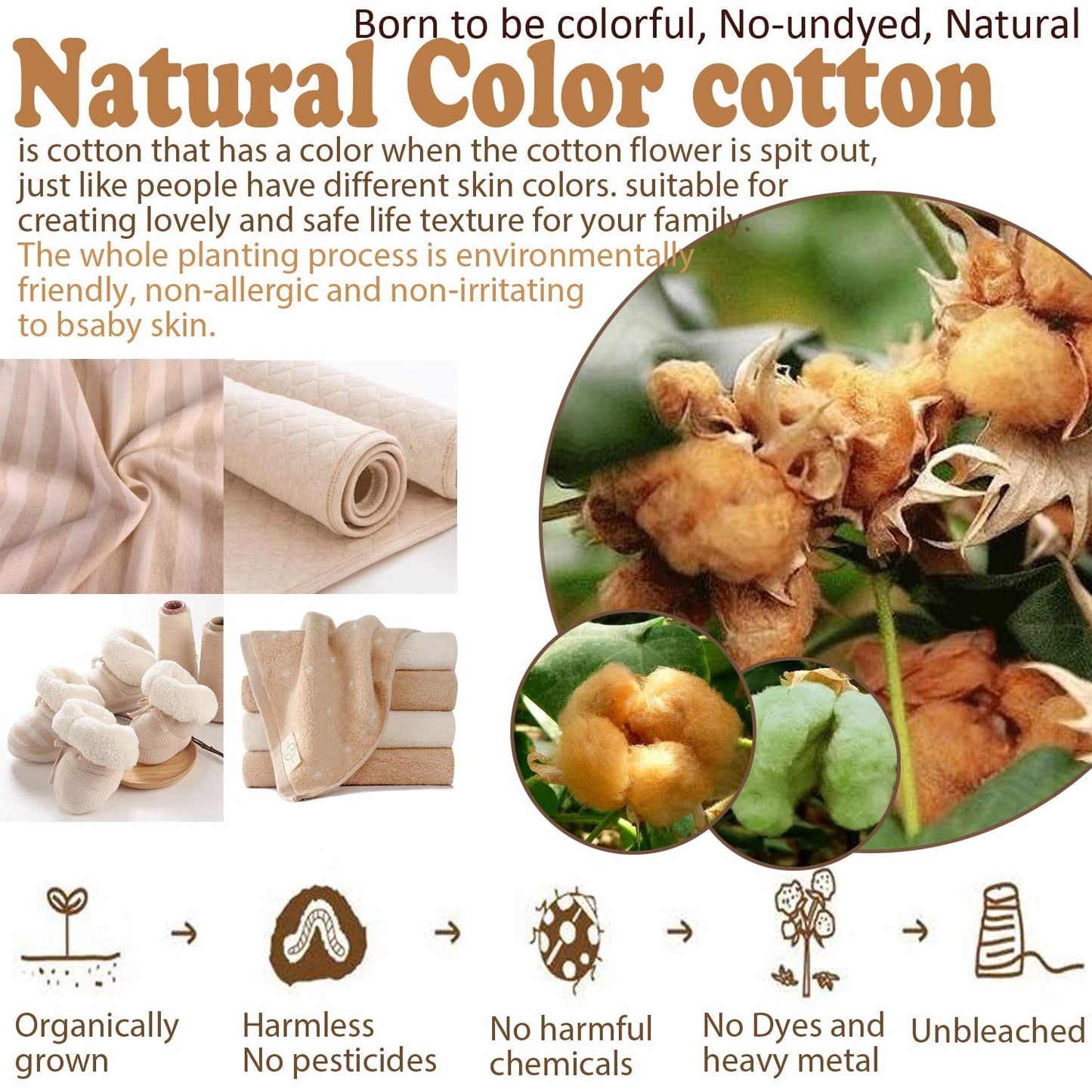 Daxue 10 Pcs Baby Muslin Washcloths 100% Natural Cotton Unbleached, Extra Soft Baby Wipes Organic Burp Cloths Blank Bibs For New