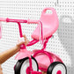 Radio Flyer 415PS Kids Readily Assembled Steel Framed Adjustable Beginner Fold 2 Go Trike with Spacious Storage Bin and Handle S