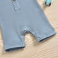 Iddolaka Newborn Summer Baby Boy Girl Sleveless Romper Bodysuit Jumpsuit Playsuit One Piece Outfit Clothes (A-Light Blue, 0-6 Mo