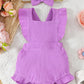 Fullfamous Infant Baby Girl Clothes Outfits Romper Spring Summer Clothing Onesie Bodysuit Jumpsuit Ropa De Bebe Nia Purple 12-18