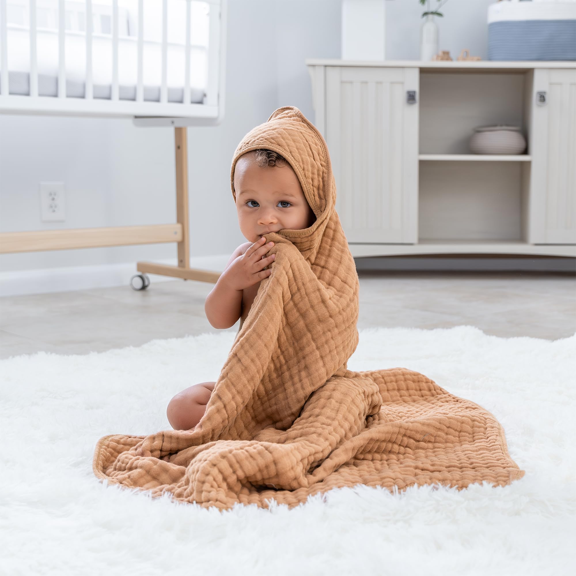 Comfy Cubs Baby Hooded 9 Layer Muslin Cotton Towel For Kids, Large 32 – Cutebaby WBCBBB0C3SXR31Y