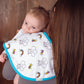 Ziggy Baby Muslin Burp Cloths, Burpy Bib Set (3 Pack) Unicorn, Rainbow, Cupcake