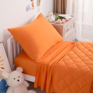 Ntbay Toddler Bedding Set - 4 Piece Soft And Breathable Crib Bedding Set For Boys And Girls, Includes Quilted Comforter, Fitted
