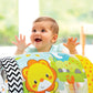 Infantino Jungle Peek & Roll - Encourages Crawling, Inflatable Activity Toy with Bouncing Balls Inside, Fun & Friendly Animal Ch