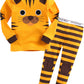 Vaenait Baby Kids Boys Girls Long Sleeve Cotton Sleepwear Pajamas 2Pcs Set Tie Tiger 8Y/2Xl