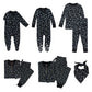 Honestbaby Baby 2-Piece Organic Cotton Holiday Family Jammies Pajamas, Tossed Skulls Black, 12 Months