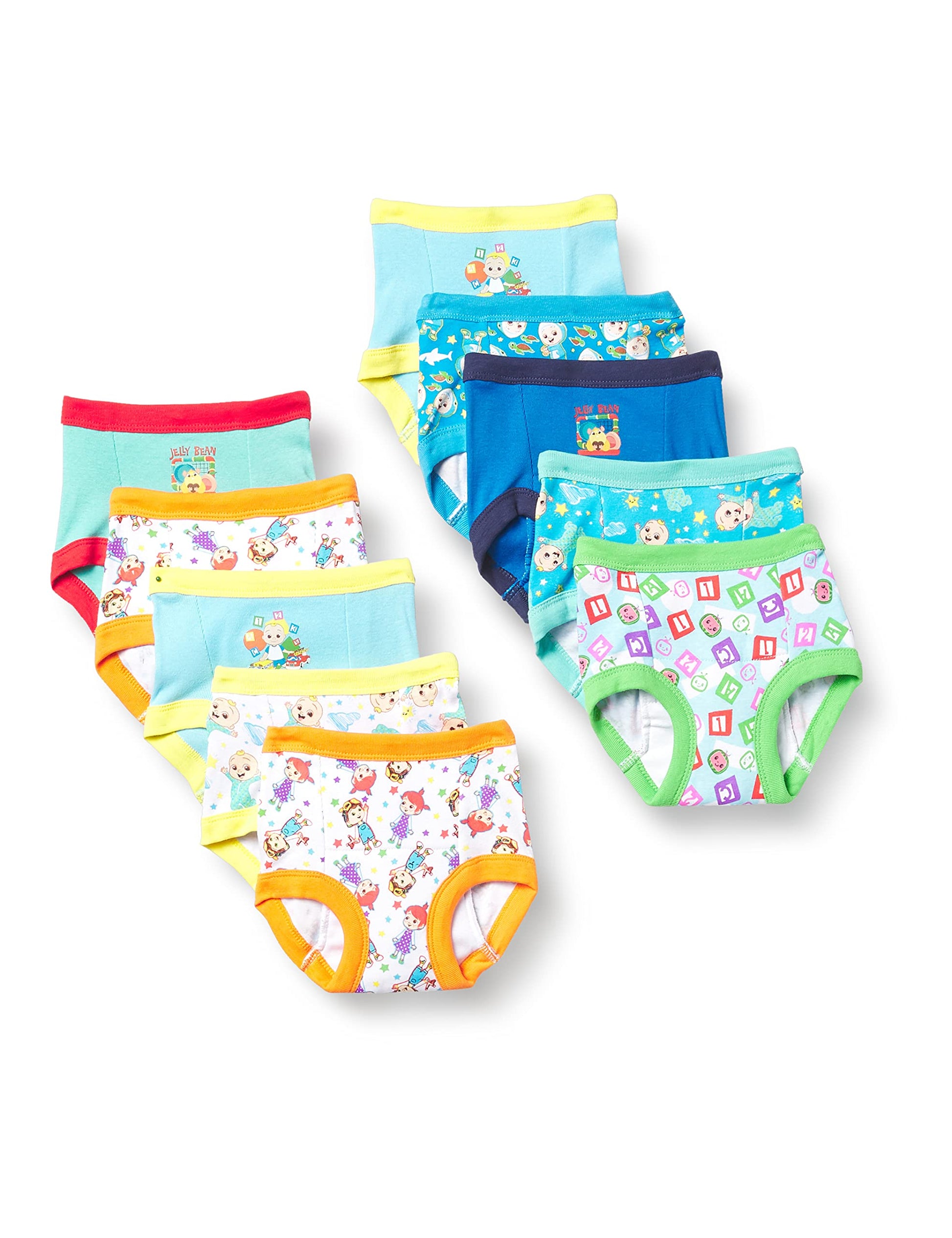 Coco Melon Unisex Baby Amazon Exclusive 10-Pk Toddler Potty Training Pants With Stickers And Success Tracking Chart, 10-Pack Coc
