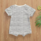 Iddolaka Newborn Summer Baby Boy Girl Romper Bodysuit Jumpsuit Playsuit One Piece Outfit Clothes (Short Sleeve Black White, 12-1