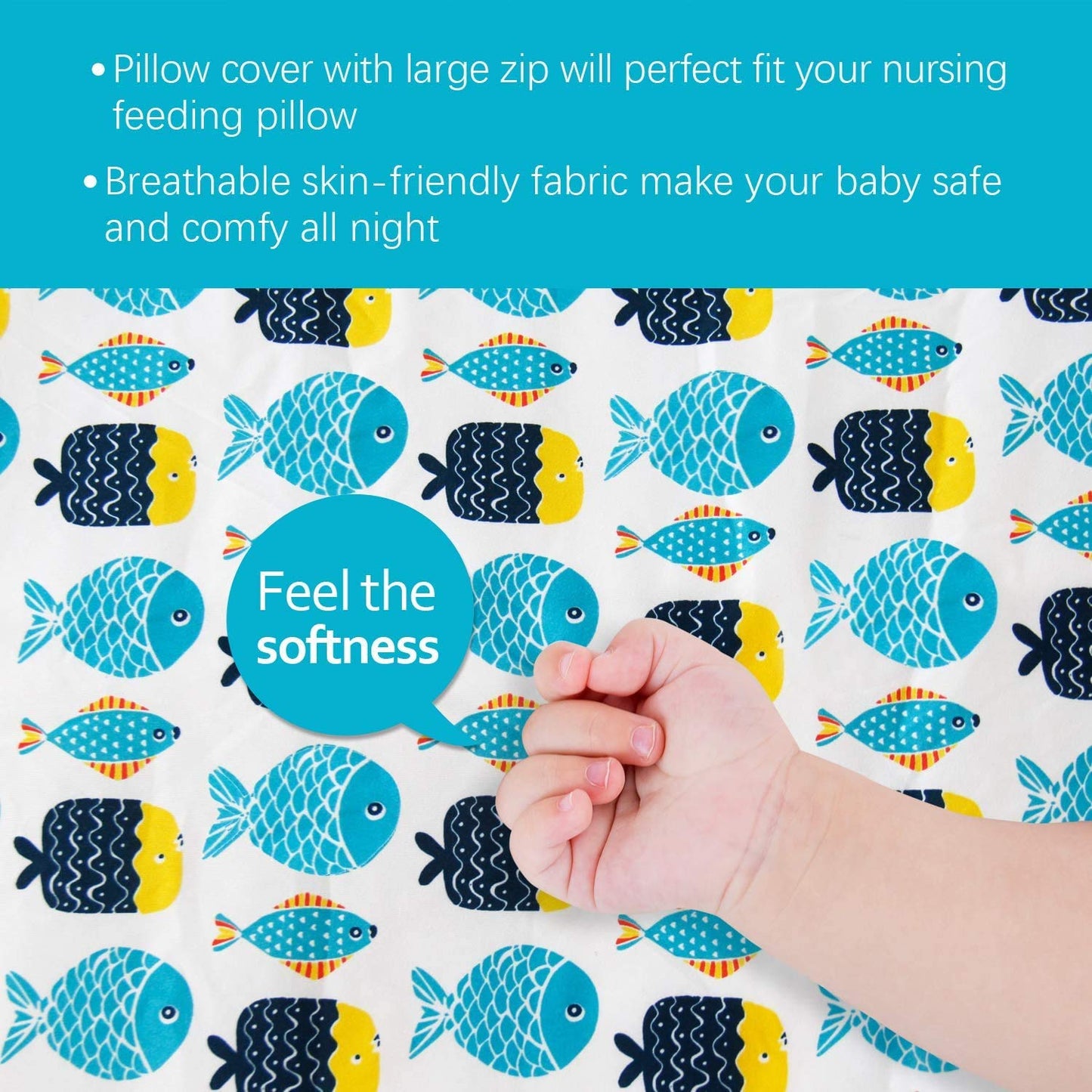 Nursing Pillow Cover 2 Pack For Breastfeeding Pillow, Ultra Soft And Cozy Nursing Pillow Slipcovers, Snug Fits Boppy Pillow, Gre