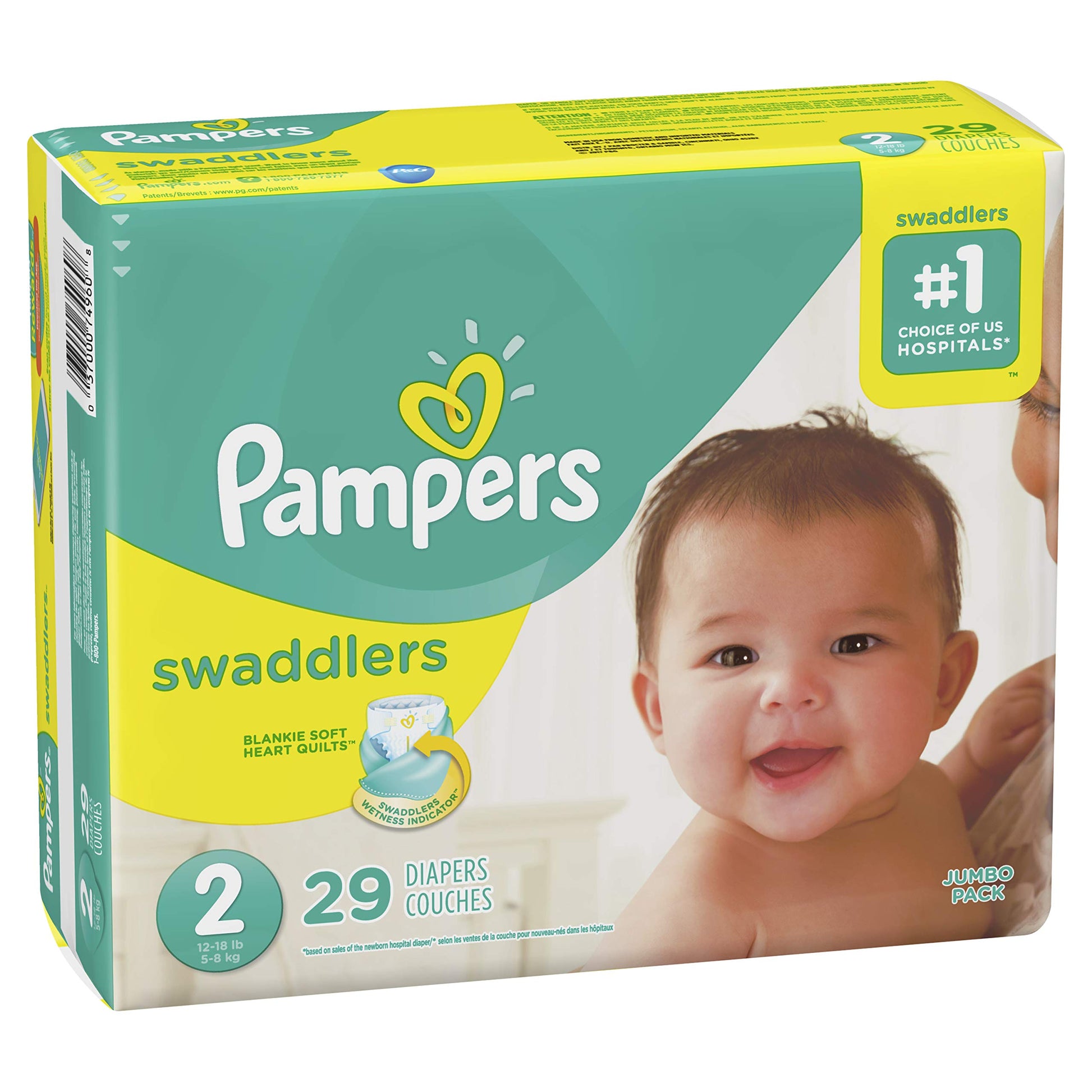 Diapers Size 2, 29 Count - Pampers Swaddlers Disposable Baby Diapers, Jumbo Pack