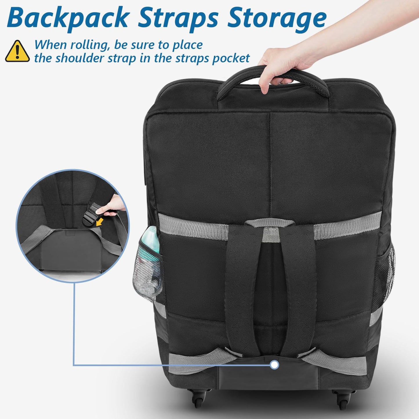 Yorepek Car Seat Travel Bag With Wheels, Padded Car Seat Backpack, Large Carseat Travel Bag For Airplane, Gate Check Bag, Car Se