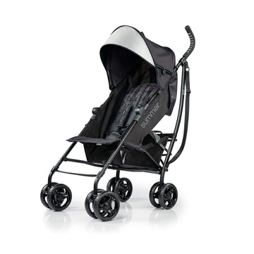 Ingenuity 3Dlite Convenience Stroller, Jet Black - Lightweight Stroller With Aluminum Frame, Large Seat Area, 4 Position Recline