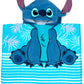 Jay Franco Disney Lilo & Stitch Kids Bath/Pool/Beach Hooded Poncho - Super Soft & Absorbent Cotton Towel, Measures 22 X 22 Inche