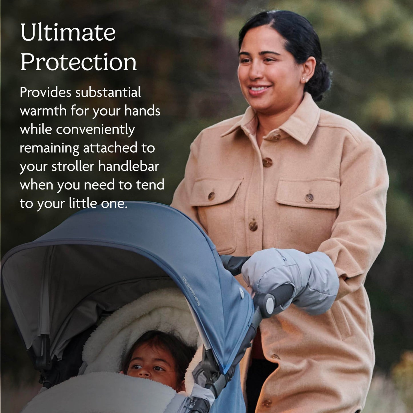 Uppababy Cozyhandmuff/Easily Attaches To Stroller Handlebars/Ultra-Plush, Weather-Proof Hand Protection/Alice (Dusty Pink)