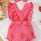 Fullfamous Infant Baby Girl Clothes Outfits Romper Spring Summer Clothing Onesie Bodysuit Jumpsuit Ropa De Bebe Nia Pink Strawbe
