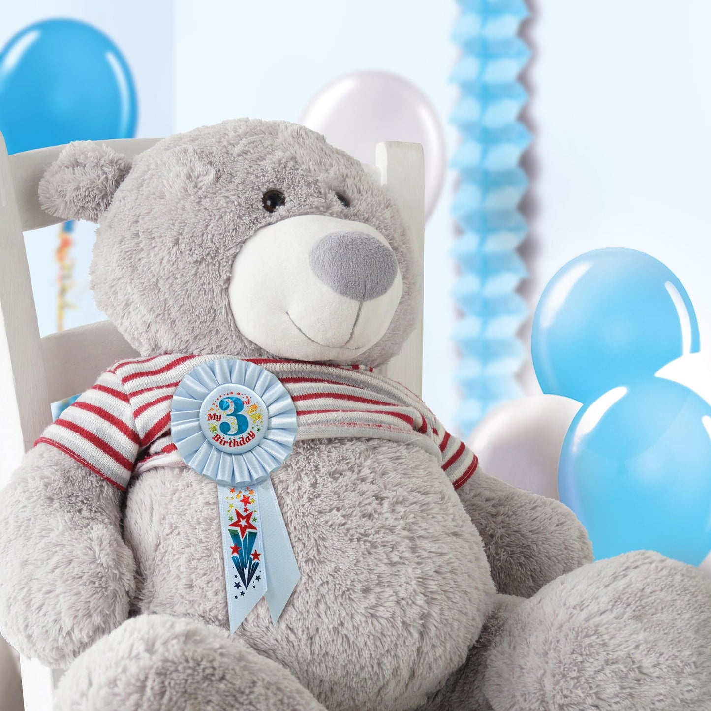 My 3Rd Birthday Rosette In Blue