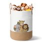 LemonRoad Wild Animals Laundry Hamper Large Cotton Rope Storage Basket Woven Storage Bucket with Handles for Bathroom Bedroom Nu